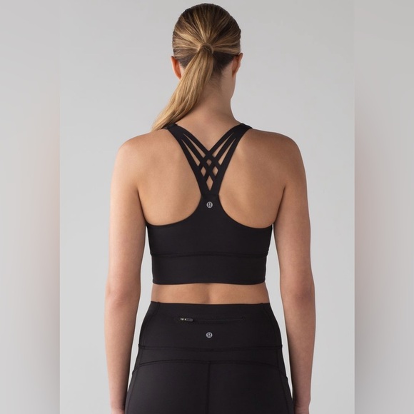 Lululemon Mind Over Miles Bra In Black Size 8 - Picture 1 of 13